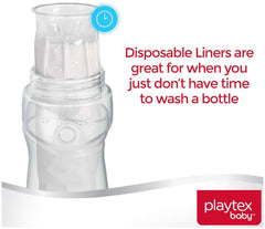 Playtex Baby Nurser Baby Bottle with Drop-Ins Disposable Liners, Closer to Breastfeeding, Gift Set