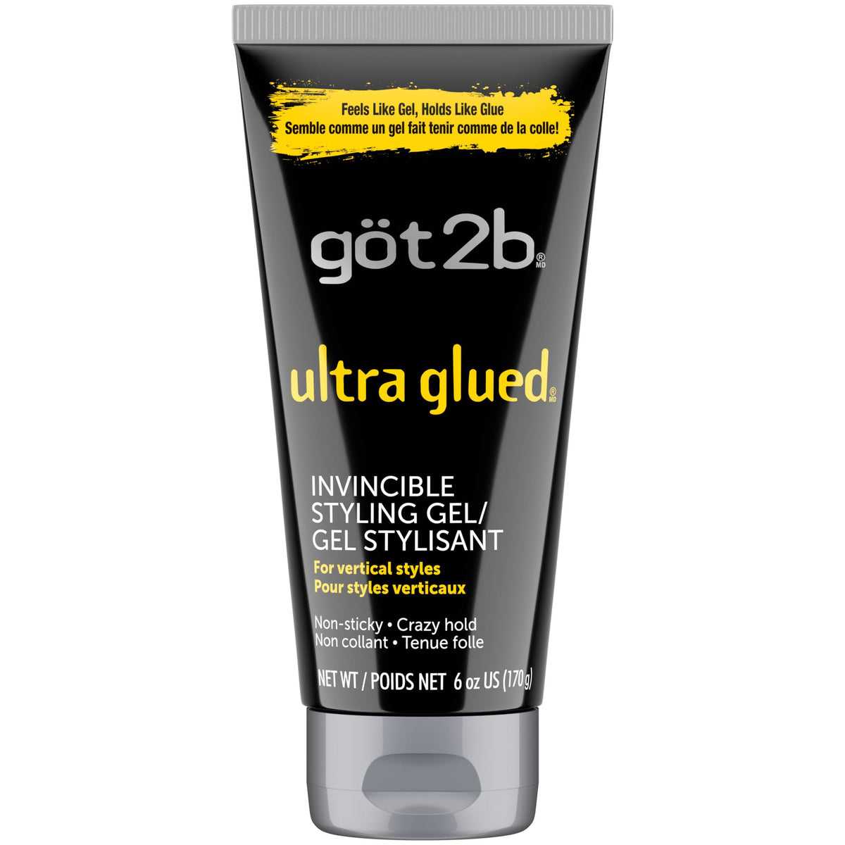 Got2B Ultra Glued Invincible Styling Hair Gel,  Non-sticky, No-flake formula - 6 Ounce