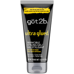Got2B Ultra Glued Invincible Styling Hair Gel,  Non-sticky, No-flake formula - 6 Ounce