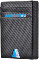T Tersely Credit Card Holder Wallet, Slim Wallet RFID Blocking Front Pocket Wallet Minimalist Secure Thin Credit Card Holder (Black)