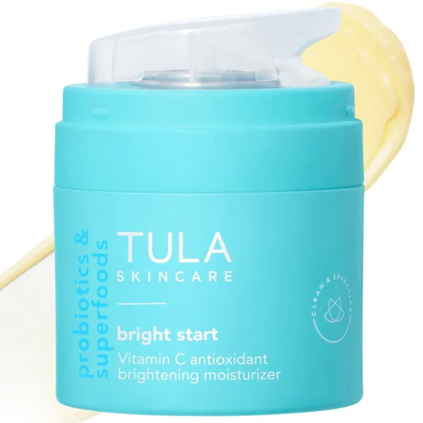TULA Skin Care Bright Start Vitamin C Antioxidant Brightening Moisturizer - Lightweight Gel Cream, Brightens, Hydrates & provides Antioxidant Protection, 1.7 oz