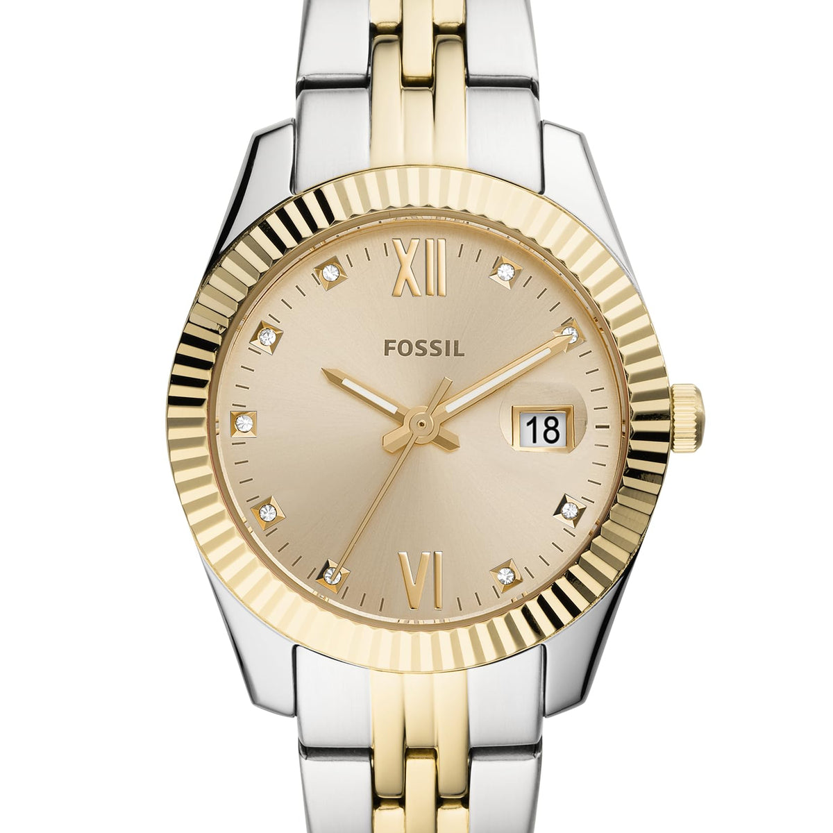 Fossil Scarlette Mini Three-Hand Date Stainless Steel Watch - ES5061