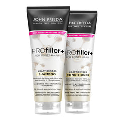 John Frieda Profiler Plus Set - Shampoo and Conditioner, 250ml, 250ml - Hair Type: Fine - Detangles and Nourishes Hair - With Biotin and Hyaluronic Acid