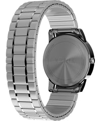 Timex Men's Easy Reader 35mm Watch – Gold-Tone Case White Dial with Gold-Tone Tapered Expansion Band - Silver-Tone/White/Silver-Tone