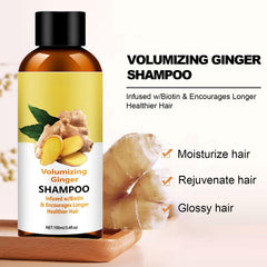 Azonee Ginger Shampoo, Ginger Hair Growth Shampoo, Natural Organic Ginger Shampoo, Trophoblastic Hair Promote Hair Growth Smooth, Anti-Dandruff & Anti-Itching Ginger Shampoo For Hair Loss Women Men