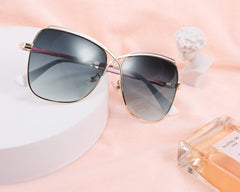 FEISEDY Womens Pilot Sunglasses Oversized Butterfly X Shape Design Cateye Cute Lady Sunglasses B2738