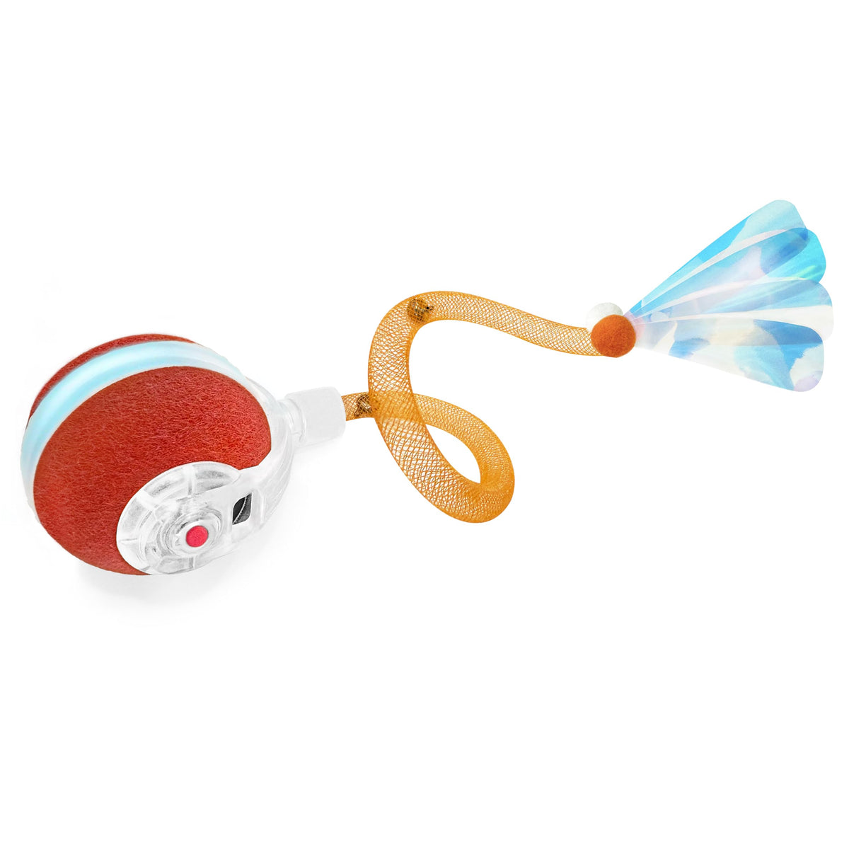 Jkanti Interactive Cat Toys for Indoor Cats,The 3rd Generation Agile Moving Cat Ball with Elastic Mesh Tail,Automatic Kitten Toys for Bored Indoor Adult Cats,Motion Activated Orange