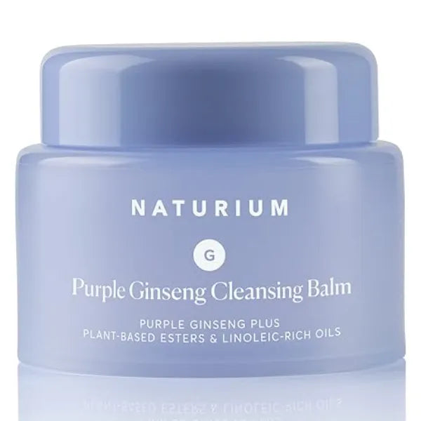 Naturium Purple Ginseng Cleansing Balm Plus Plant Based Esters & Linoleic Rich Oils, Smoothing Face Wash, 3.0 oz