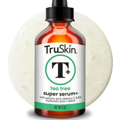 TruSkin Tea Tree Oil Acne Treatment Serum for Face – Salicylic Acid, Niacinamide, Vitamin C & Retinol – Clarifying Super Facial Serum for Acne-Prone Skin & Pores
