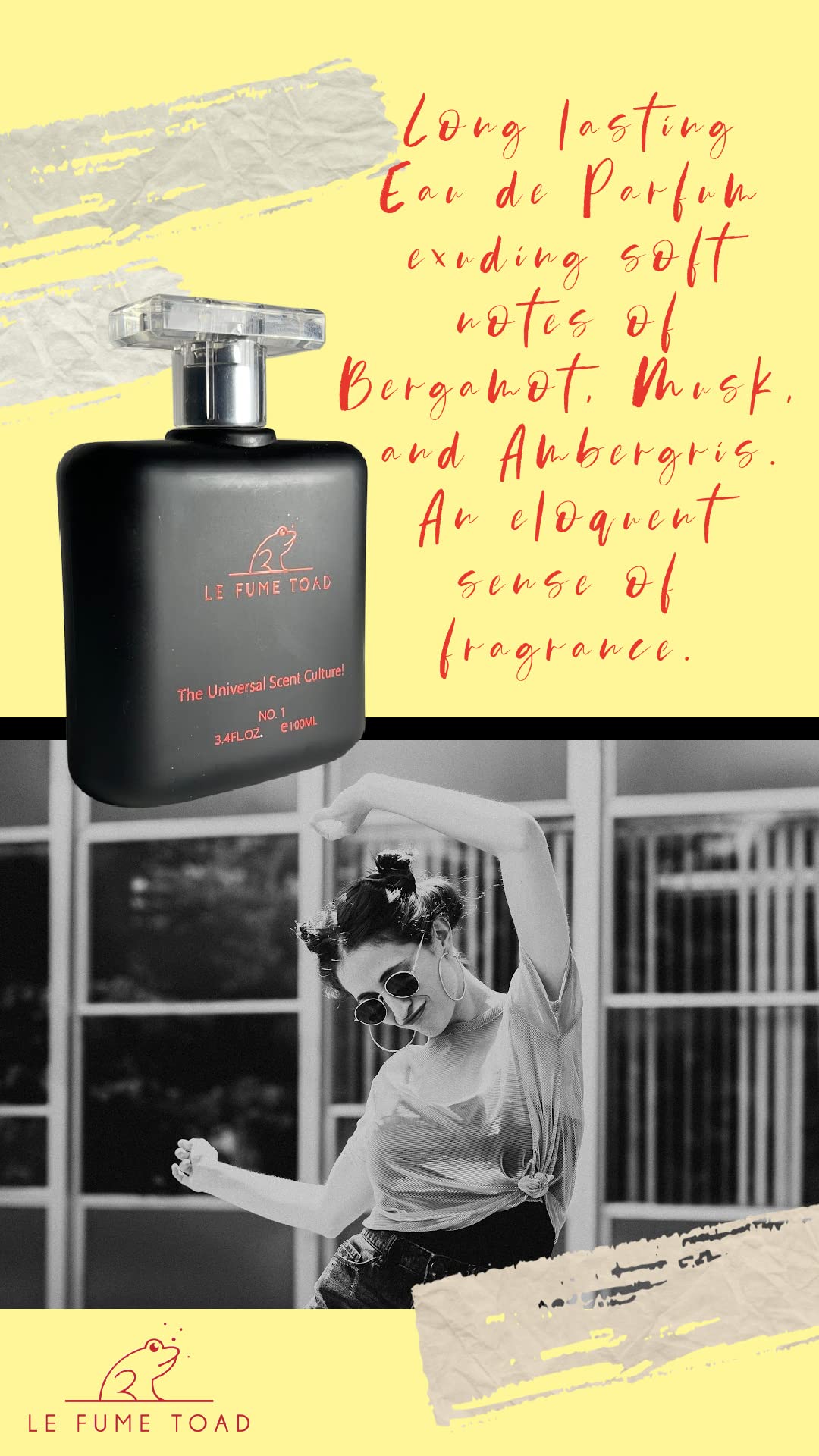 Le Fume Toad Perfume No 1. Eau De Parfum. Eloquent Scent For Men And Women. -3.4 FL. OZ