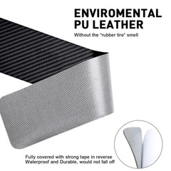 REMOCH 4 PCS Car Door Sill Protector Dodge Charger Durango Challenger Journey Accessories Door Entry Guard Sill Plate Step Scuff Plate Scratch Pad Protective Carbon Fiber Threshold Stickers（Red）