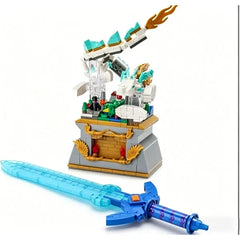 Sillbird BOTW Glowing Master Sword Building Blocks Set, TOTK Decorations with Dragon for Link Fans, Birthday Toys Gifts for Kids Boys Girls Ages 8-12 Year Old 677pcs