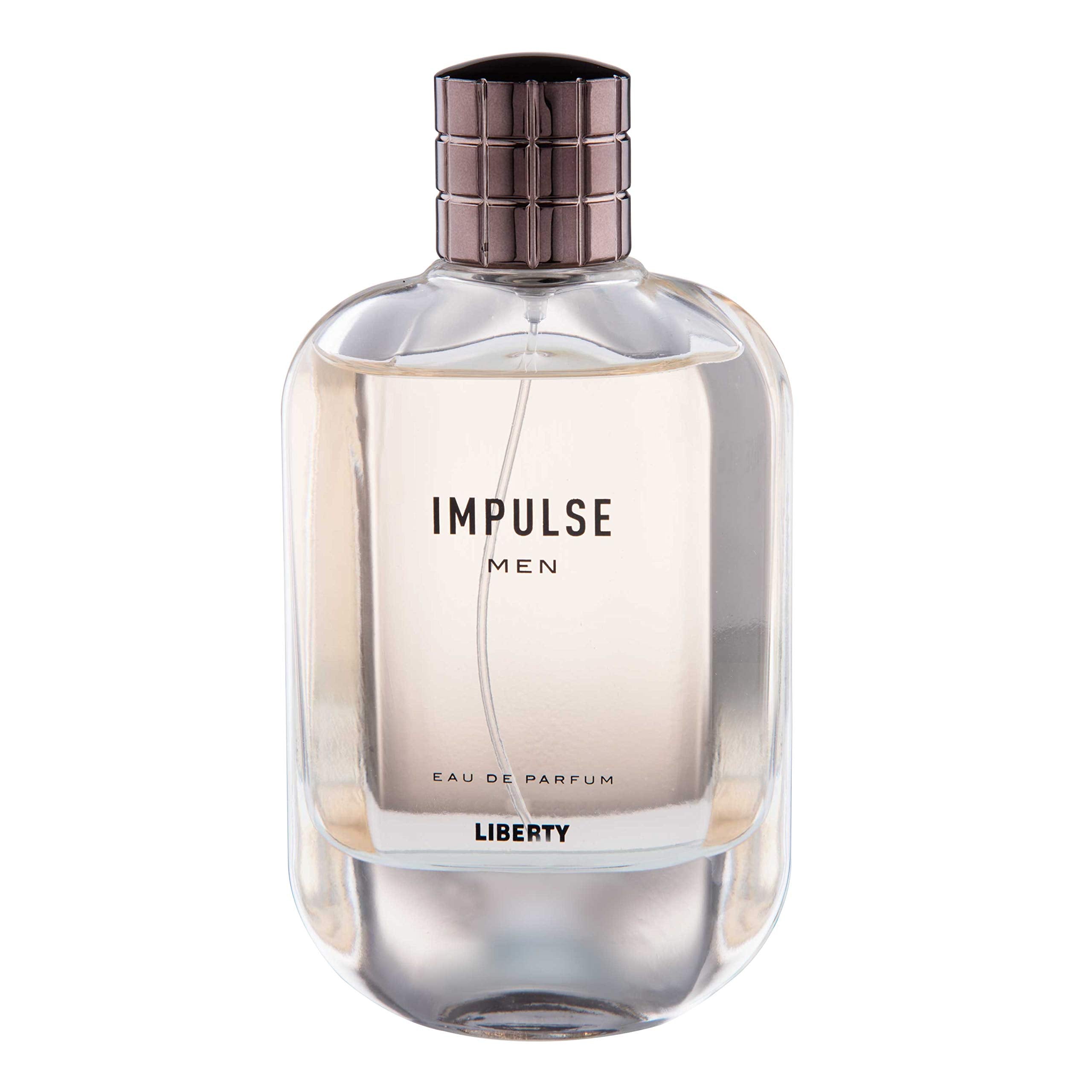 Liberty LUXURY Impulse Perfume for Men, Aromatic Tonic, Grapefruit, Exotic Spices, Sensual Musk Notes, Long Lasting Smell, Eau de Parfum (EDP) - (Impulse, 100ml / 3.4 oz)