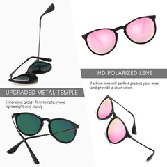SUNGAIT Vintage Round Sunglasses for Women Men Classic Retro Designer Style