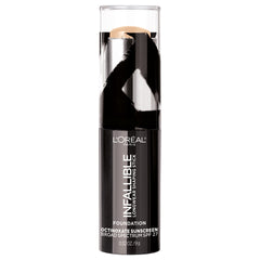 L'Oreal Paris Makeup Infallible Longwear Foundation Shaping Stick, Up to 24hr Wear, Medium to Full Coverage Cream Foundation Stick, 402 Nude Beige, 0.3 oz.
