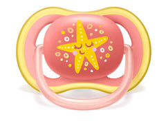 Philips AVENT Ultra Air Pacifier, 6-18 Months, Whale/Starfish, 2 Pack, SCF085/10