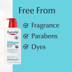 Eucerin Advanced Repair Lotion, Fragrance Free - 16.9 Fl Oz