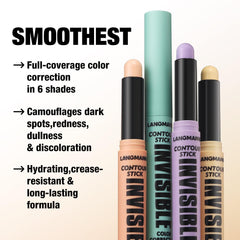 KASTWAVE 6 Color Contour Stick Concealer Bronzer Stick Cream Palette Contour Multifunctional Contouring Makeup Kit for Face Highlighter Makeup Stick Set Long Lasting & Waterproof