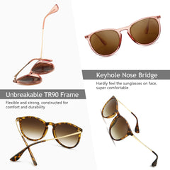 SUNGAIT Vintage Round Sunglasses for Women Men Classic Retro Designer Style