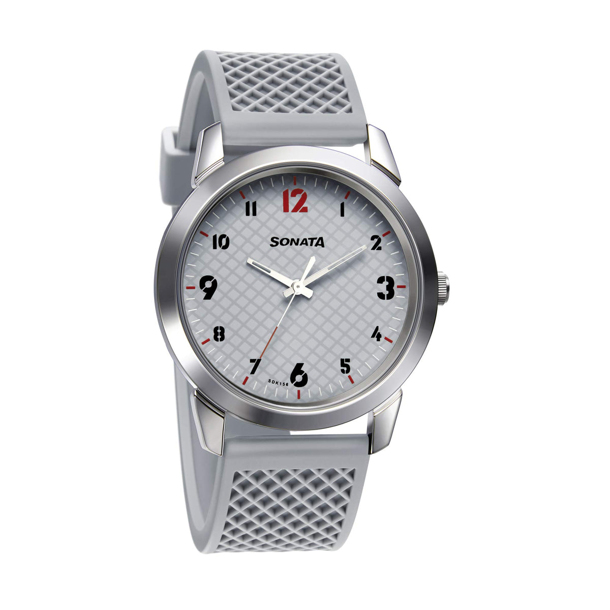 Sonata Smart Plaid Analog Grey Dial Men's Watch 77107SP01W/NN77107SP01W/NP77107SP01W