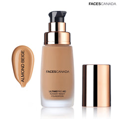 Faces Canada HD Runway Ready Foundation - High Coverage, Oil-Free, Vegan & Cruelty-Free, Almond Beige 06 (Beige), 1.01 Fl Oz