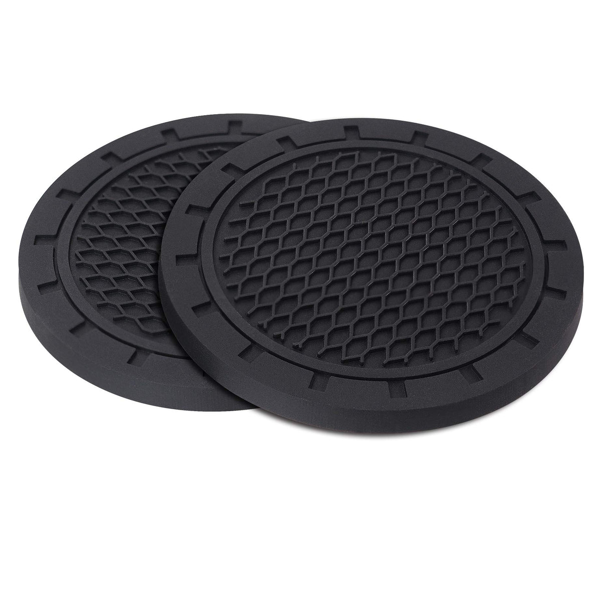 AOOOOP Universal Vehicle Cup Holder Insert Coaster Car Interior Accessories - Silicone Anti Slip Cup Mat for All Cars (Set of 2, 2.75" Diameter)