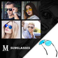 Aviator Sunglasses for Men Polarized Women-mxnx UV Protection Lightweight Driving Fishing Sports Mens Sunglasses MX208