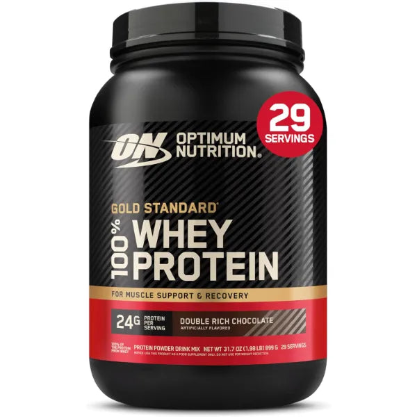 Optimum Nutrition Gold Standard 100% Whey Protein Powder, Double Rich Chocolate 1.98 Pound