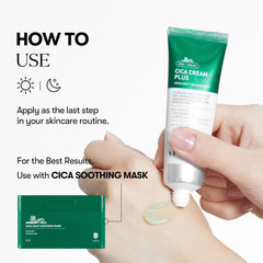 VT COSMETICS Cica Cream Plus | Hydrating & Calming Face Moisturizer with Centella Asiatica, Lightweight Soothing Cream for Acne, Oily, Dry and Sensitive Skin, Korean Skincare for acne prone skin