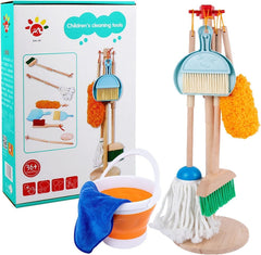 Limos Wooden Detachable Cleaning Toy for Kids 9-Piece Set