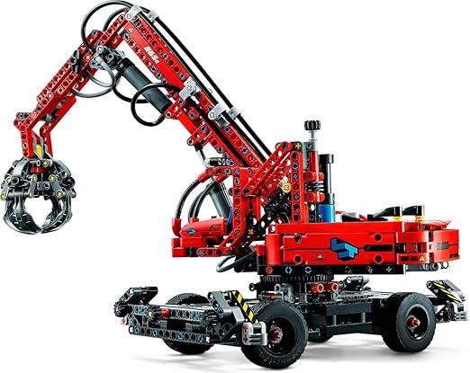 LEGO Technic Material Handler 42144 Crane Model Building Blocks Toy Car Set; Toys for Boys, Girls, and Kids (835 Pieces)