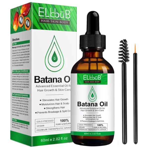 ELBBUB Oil Batana Oil - Hair Growth Oil for Men & Women, Sourced from Honduras, Pure & Unrefined, Nourishing Scalp & Hair, Promotes Hair Thickness, Prevents Hair Loss