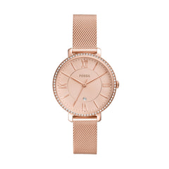 Fossil Women's Quartz Watch, Analog Display and Stainless-Steel Strap Multi-Colour