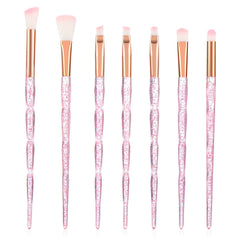 KASTWAVE Make up Brush Set, 7 Pcs Crystal Handle Cosmetic Brush Set, Eye Makeup Brushes, Corner Highlighter, Eyebrow Concealer, Blending Brush Tool for Eyeshadow, Concealer, Eyeliner, Brow