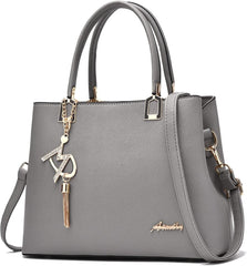 Womens Purses and Handbags Shoulder Bags Ladies Designer Top Handle Satchel Tote Bag - Gray