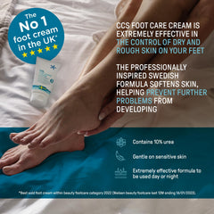 CCS Professional Foot Care Cream 175 ml - Moisturise and Protect Dry and Callused Feet, Contains 10% Urea and Eucalyptus Oil, Clinically Tested, Suitable for Diabetics