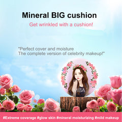 MIBA Ion Calcium Foundation Double Cushion. Apply mineral. Keeps clean makeup even after multiple coats. Includes 2 big size puffs (#21 Light Skin)