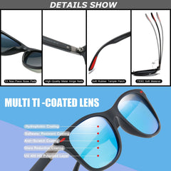 Polarized Sunglasses Mens Womens Cool Fishing Driving Hiking Ultralight Retro Wrap Around Travel sun glasses UV Protection