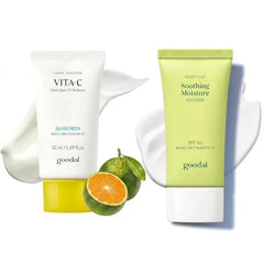 GOODAL Vita C Dark Spot Sunscreen + Heartleaf Soothing Moisture Sunscreen