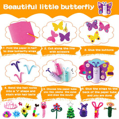 NAWOKEENY 3000+ DIY Craft Kits for Kids, Arts and Crafts Supplies with Storage Box for 3-12 Ages, All in One DIY Crafting Set Includes Wooden Sticks, Round Eyes, Buttons, Colorful Beads etc