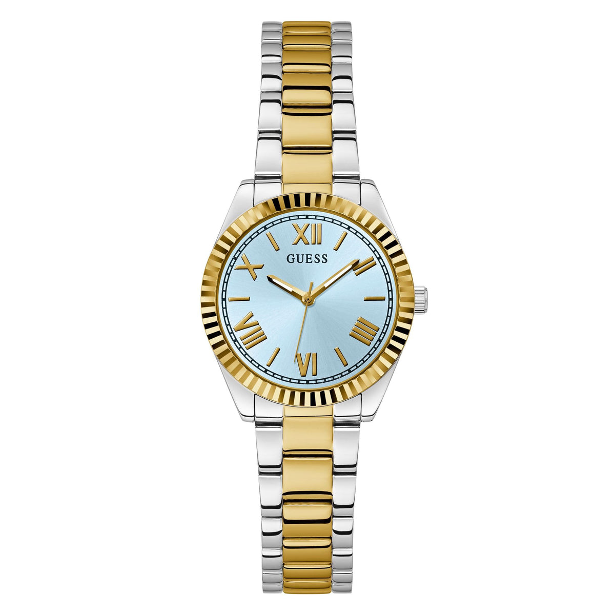 Women's Guess Rose Gold Crystallized Multifunction Watch GW0222L2