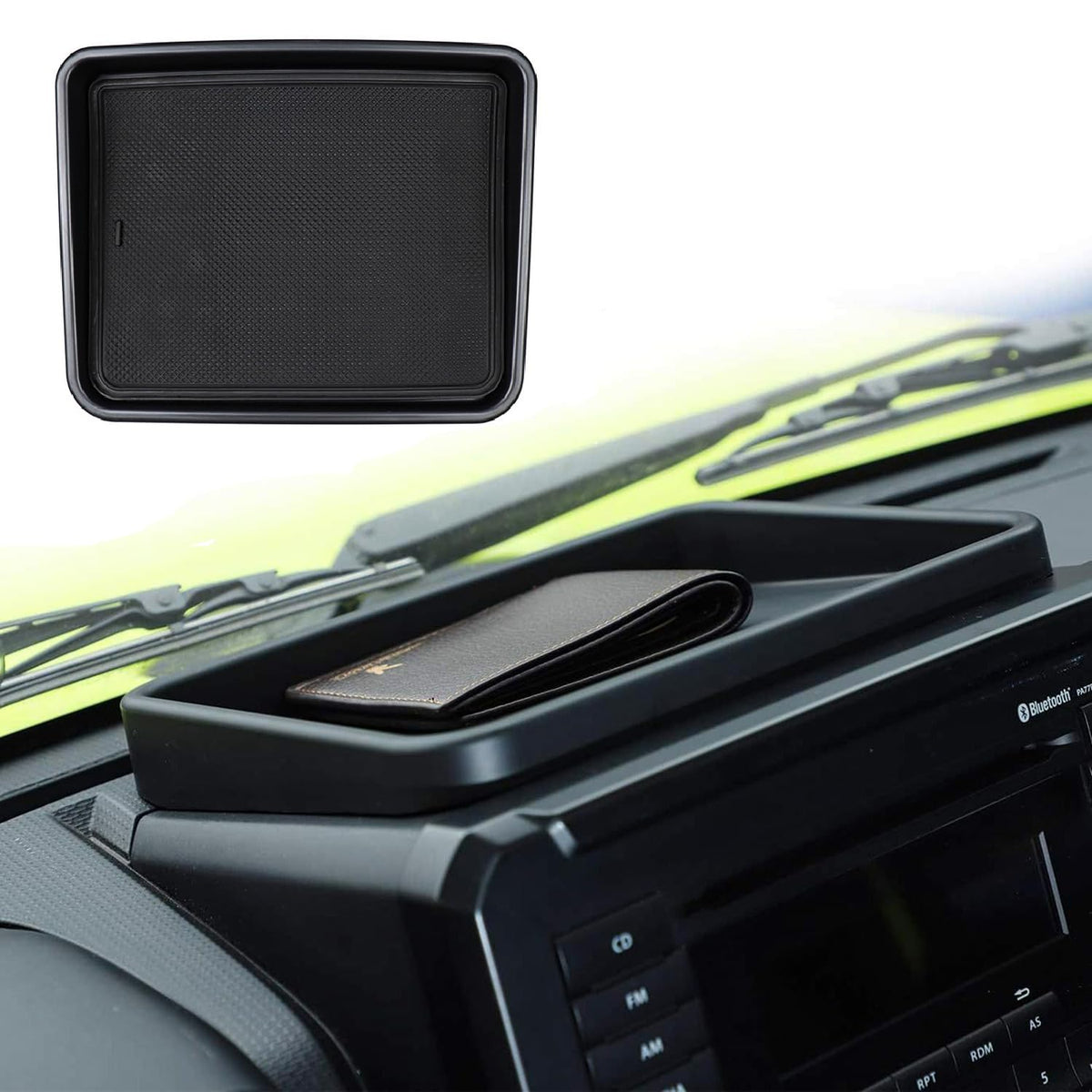 Moonmen Center Console Dash Storage Tray for 2019 2020 2021 2022 2023 2024 Suzuki Jimny Dashboard Organizer Box Container Interior Accessories (Center Console Dash Storage Tray)