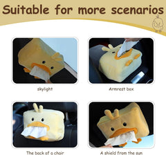 Ideal Swan Car Tissue Holder - Seatback Tissue Box, Car Accessories Cute, Car Storage, Car Decoration, Cartoon Tissue Box for car (duck)