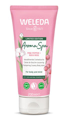 WELEDA Organic Aroma Spa Shower Gel Vegan - Natural Cosmetics Limited Edition Shower Care for Women and Men with Winter Fragrance - Natural Skin Care Shower for Cleaning Face and Body (1 x 200 ml)