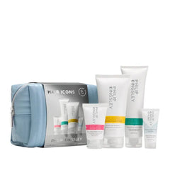 Philip Kingsley | The Hair Icons Gift Set | Elasticizer, Shampoo, Conditioner & Gloss Serum | Hydrate, Volumise & Smooth Haircare Set in Luxury Bag | 40ml, 170ml, 150ml, 20ml
