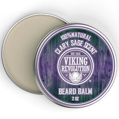 Viking Revolution BEST DEAL Beard Balm with Clary Sage Scent and Argan & Jojoba Oils - Styles, Strengthens & Softens Beards & Moustaches - Leave in Conditioner Wax for Men by ...