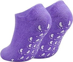 Purple Moisturize Soften Repair Cracked Skin Moisturizing Treatment Full Gel Jojoba Oil Vitamin E Spa Socks
