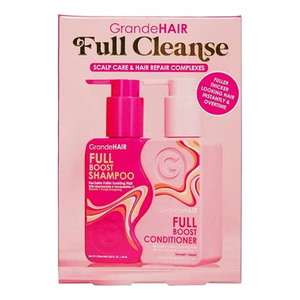 Grande Cosmetics GrandeHAIR Full Cleanse Travel Kit Travel Size Shampoo & Conditioner  for Healthier, Fuller Looking Hair
