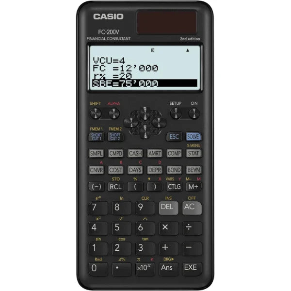 Casio FC-200V 2nd Edition Financial Calculator For Students & Professionals