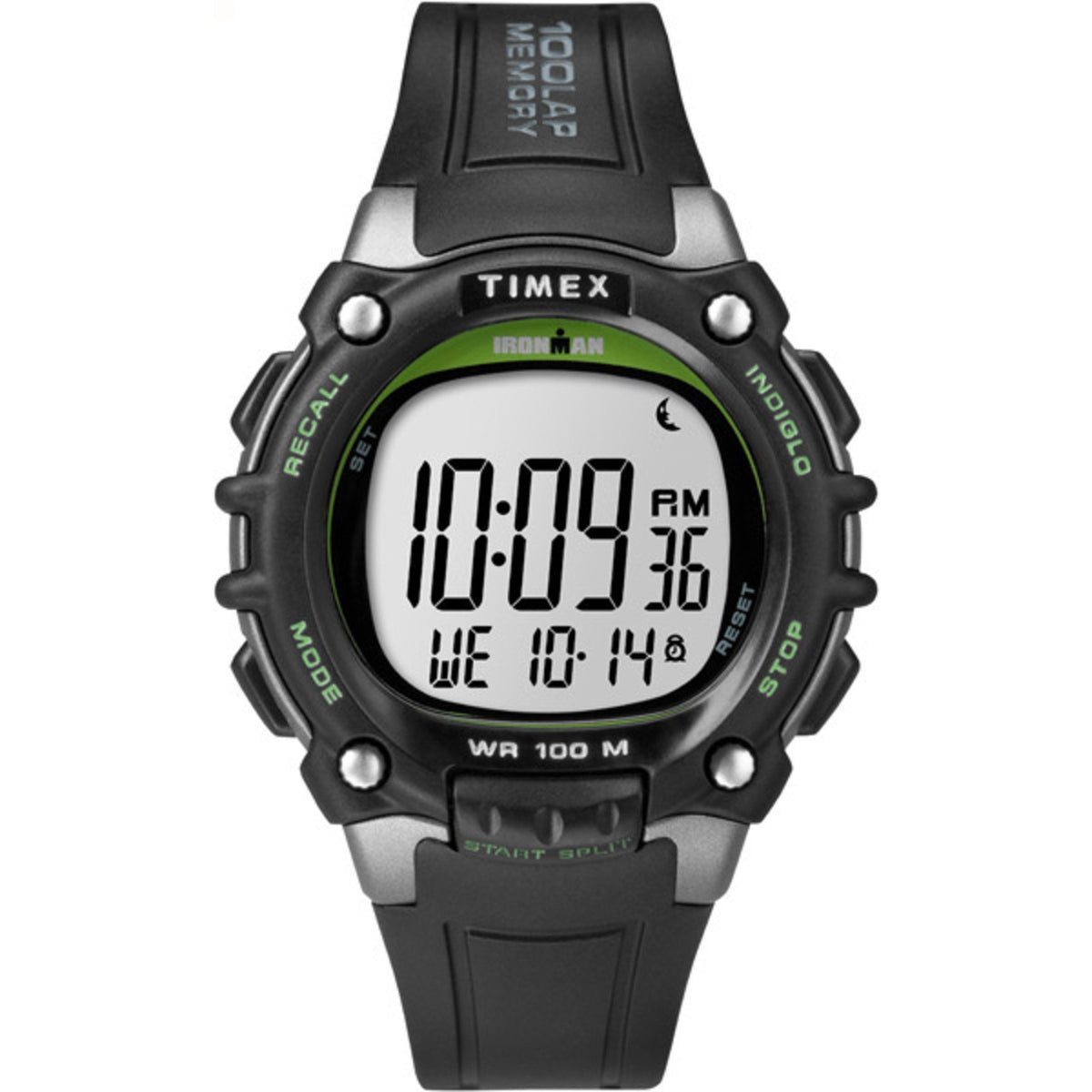 Timex Men's Ironman Classic 100 Full-Size Watch - Black/Green